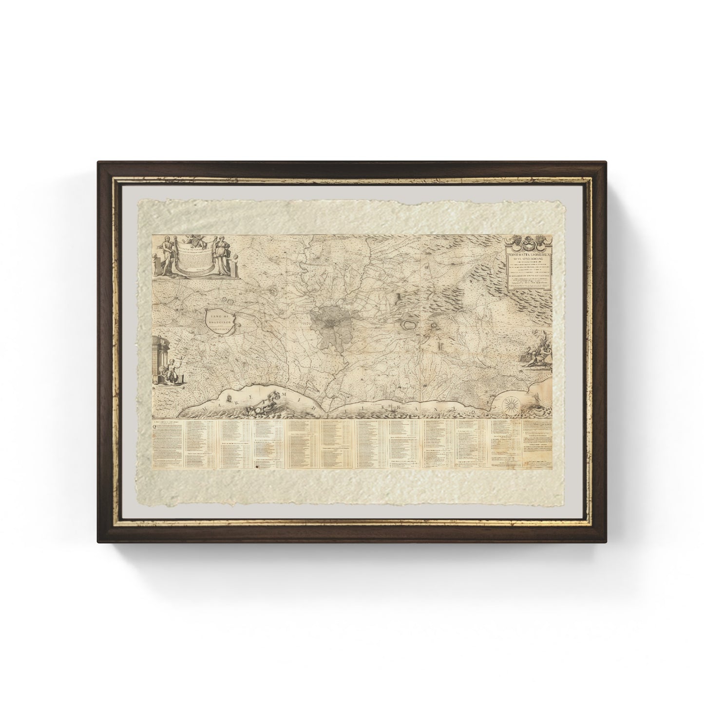 Map of the Ancient Roman Countryside by Giovanni Battista Cingolani