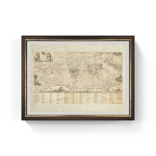 Map of the Ancient Roman Countryside by Giovanni Battista Cingolani