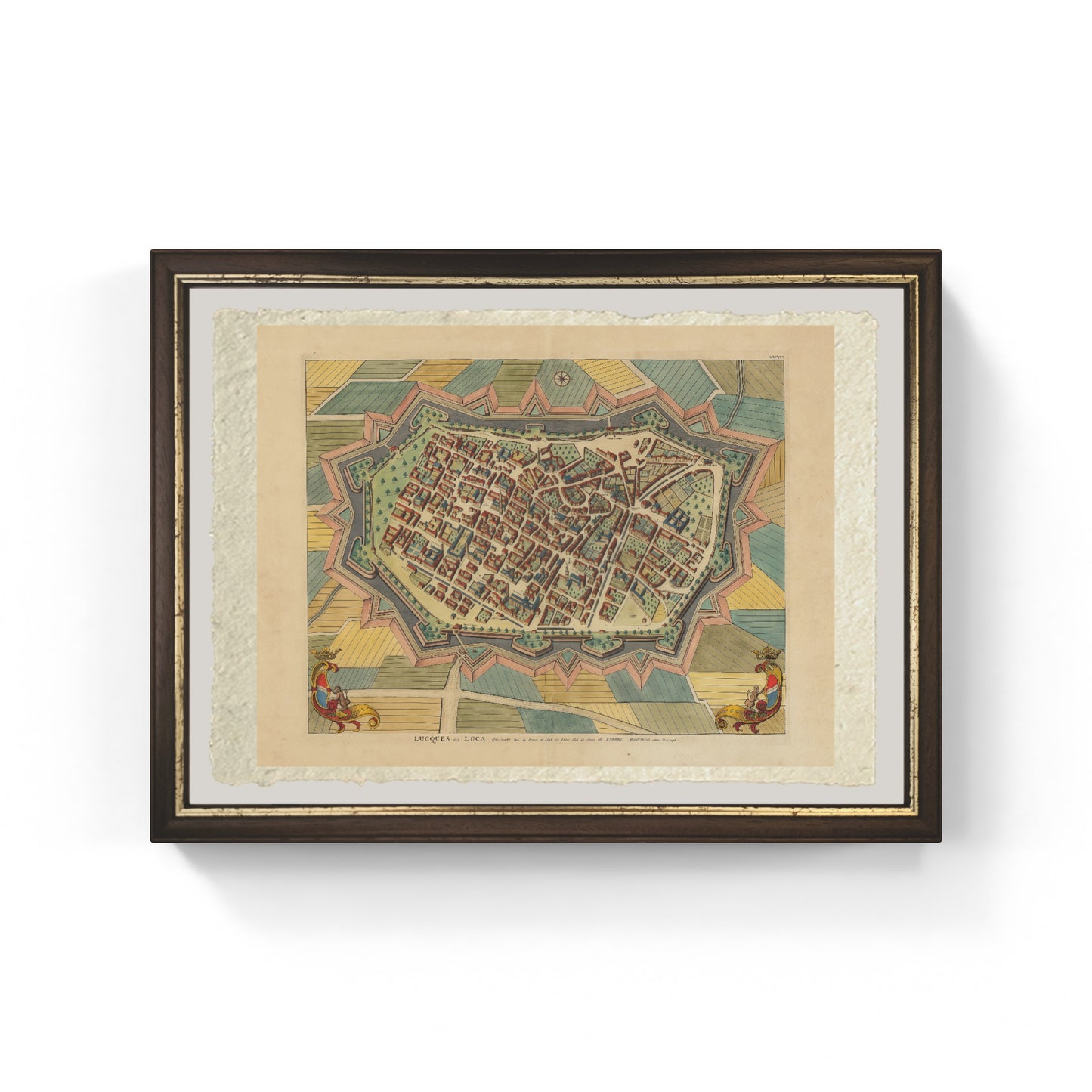 Mappa dell'antica Lucca di Pierre Mortier
