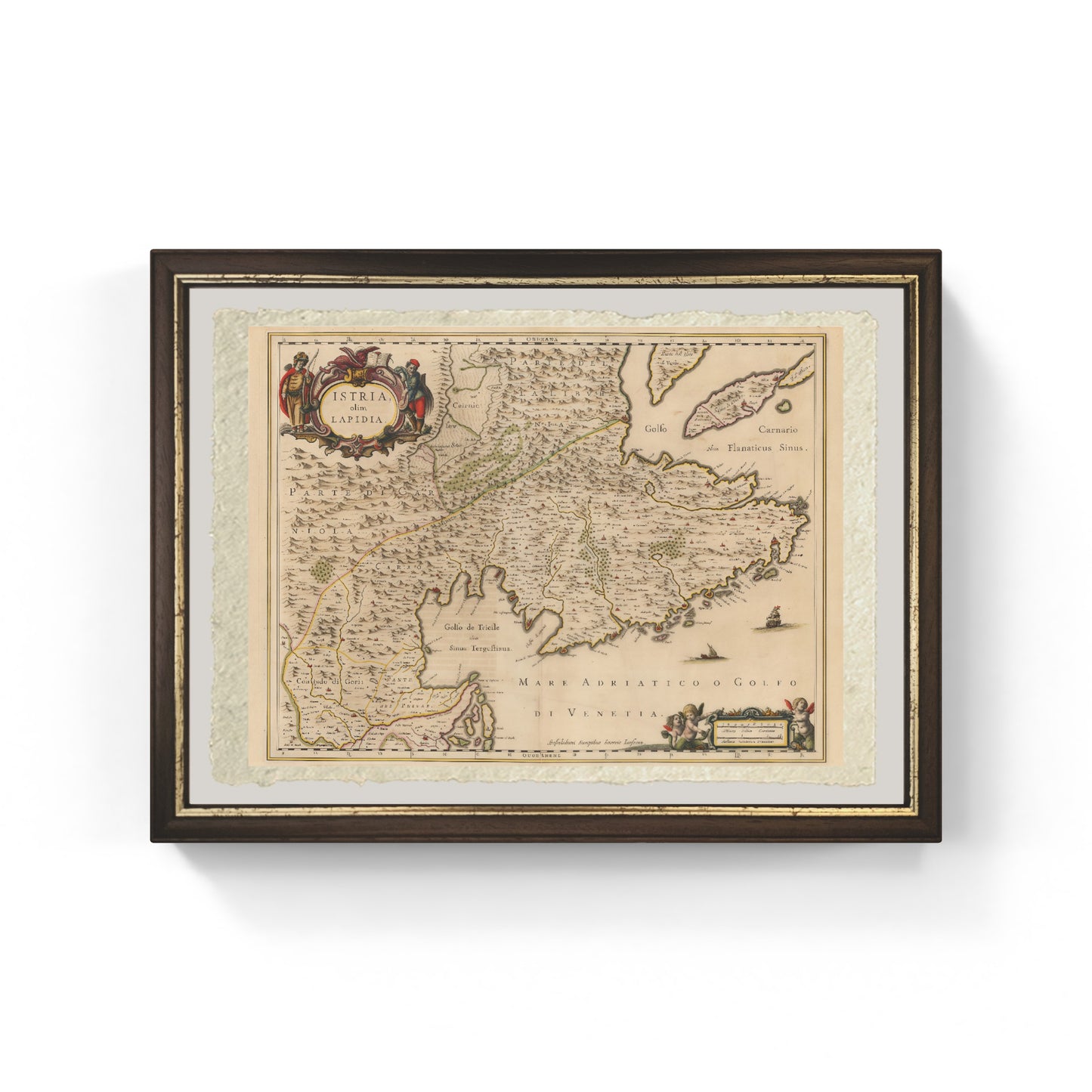 Map of Ancient Istria by Jan Jansson