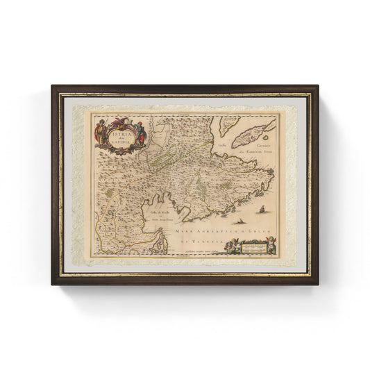 Map of Ancient Istria by Jan Jansson