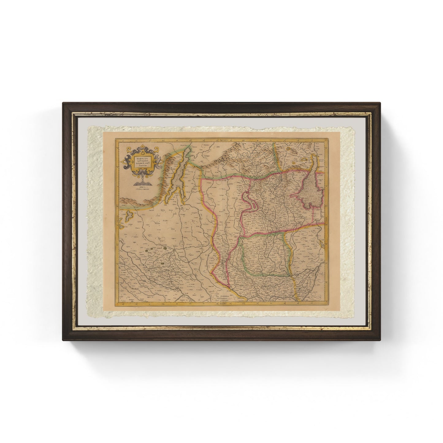 Map of the Bishopric of Brescia and Milan by Jodocus Hondius