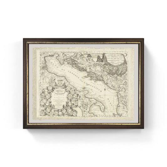 Map of the Gulf of Venice in 1688 by Vincenzo Maria Coronelli