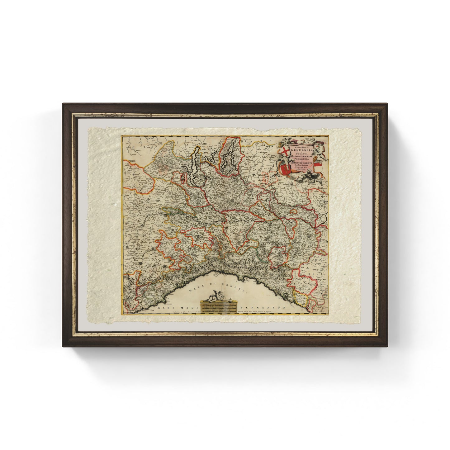 Mappa della Repubblica di Genova, con Milano, Parma e Monferrato di Frederick De Wit