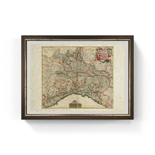 Map of the Republic of Genoa, with Milan, Parma, and Monferrato by Frederick De Wit
