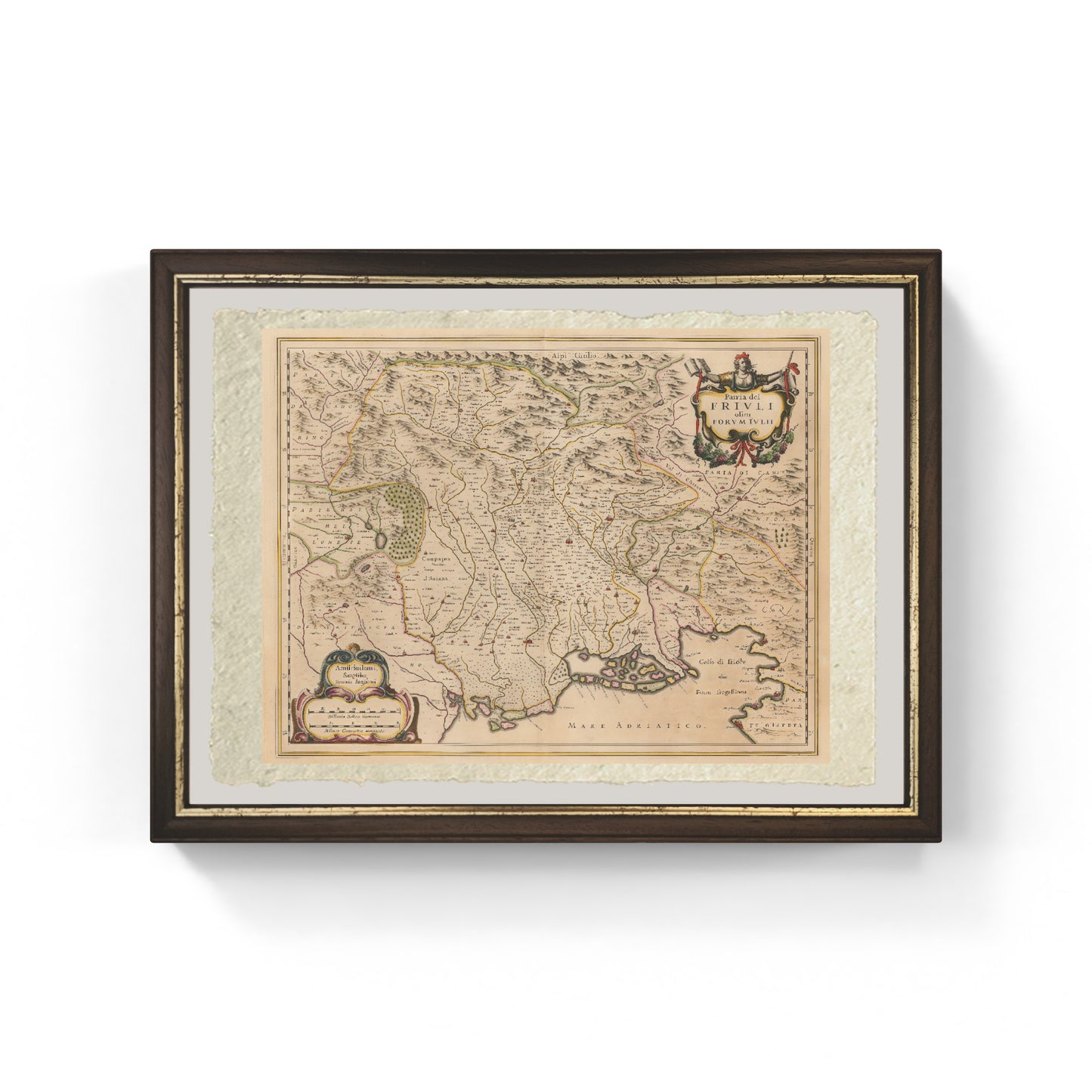 Map of ancient Friuli by Jan Jansson