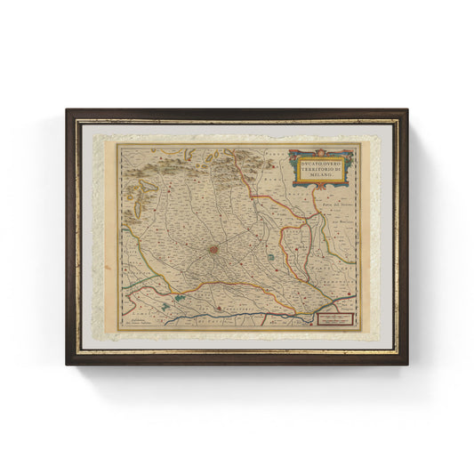 Map of the Duchy of Milan by Jan Jansson