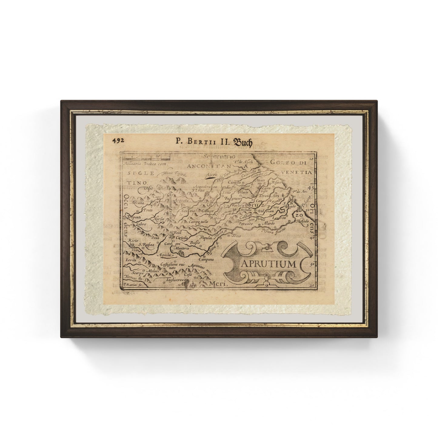 Mappa dell'Abruzzo medievale di Barent Langenes