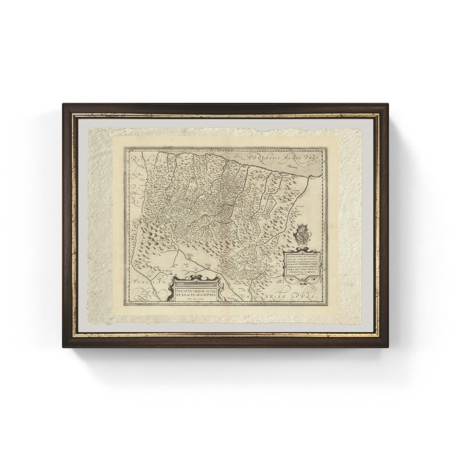 Mappa del Ducato di Urbino di Johannes Baptista Vrients