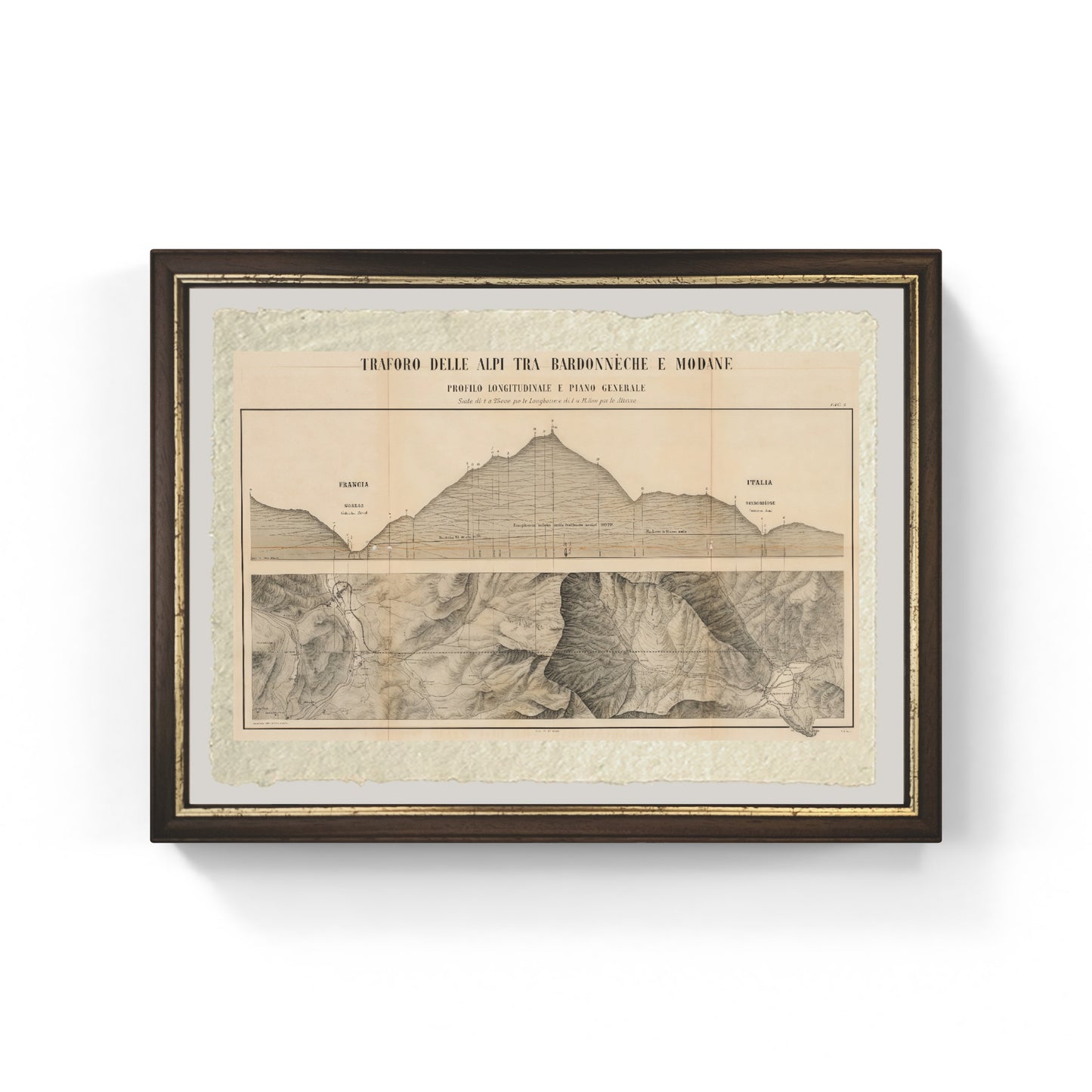 Mont Cenis Tunnel between Bardonecchia and Modane by Germain Sommeiller