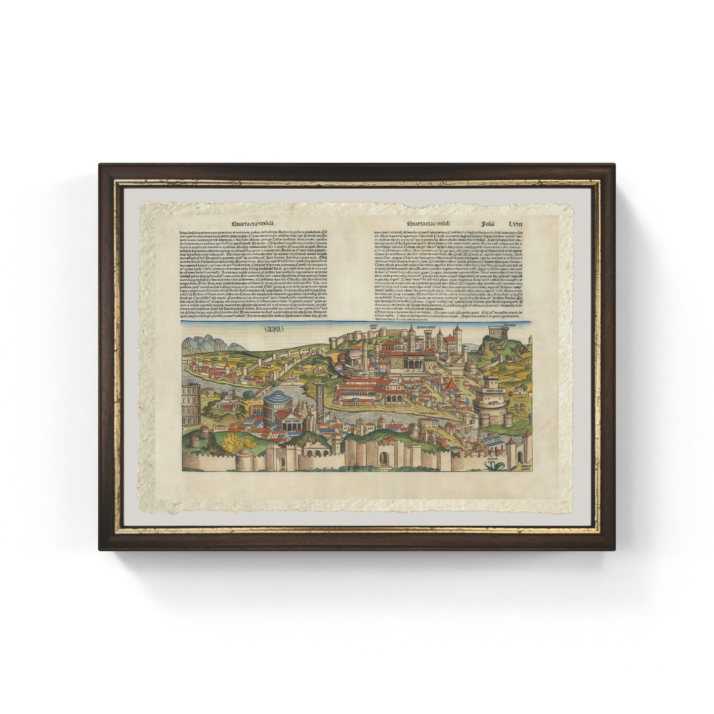 Map of Rome in the 15th Century by Hartmann Schedel