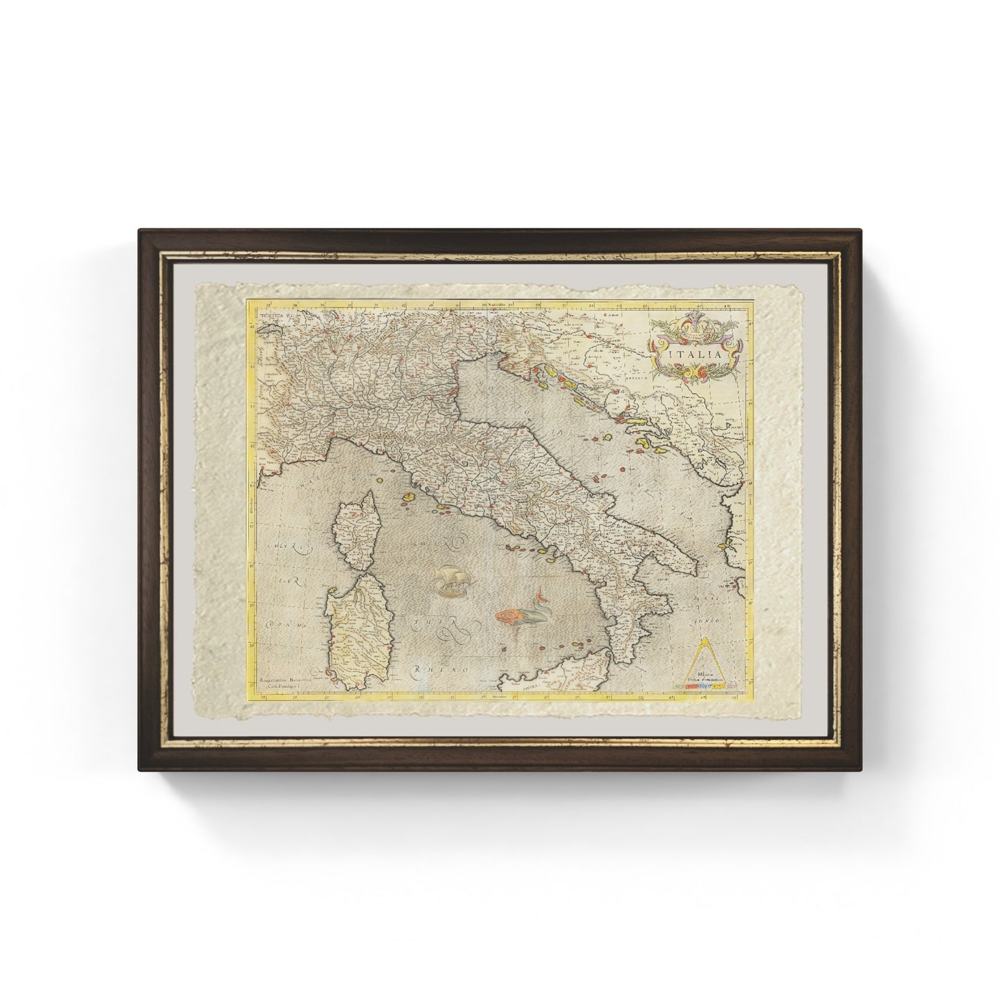Gerard Mercator's Map of Italy
