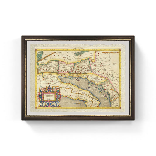 Map of Italy, the Adriatic, and the Balkans by Gerard Mercator