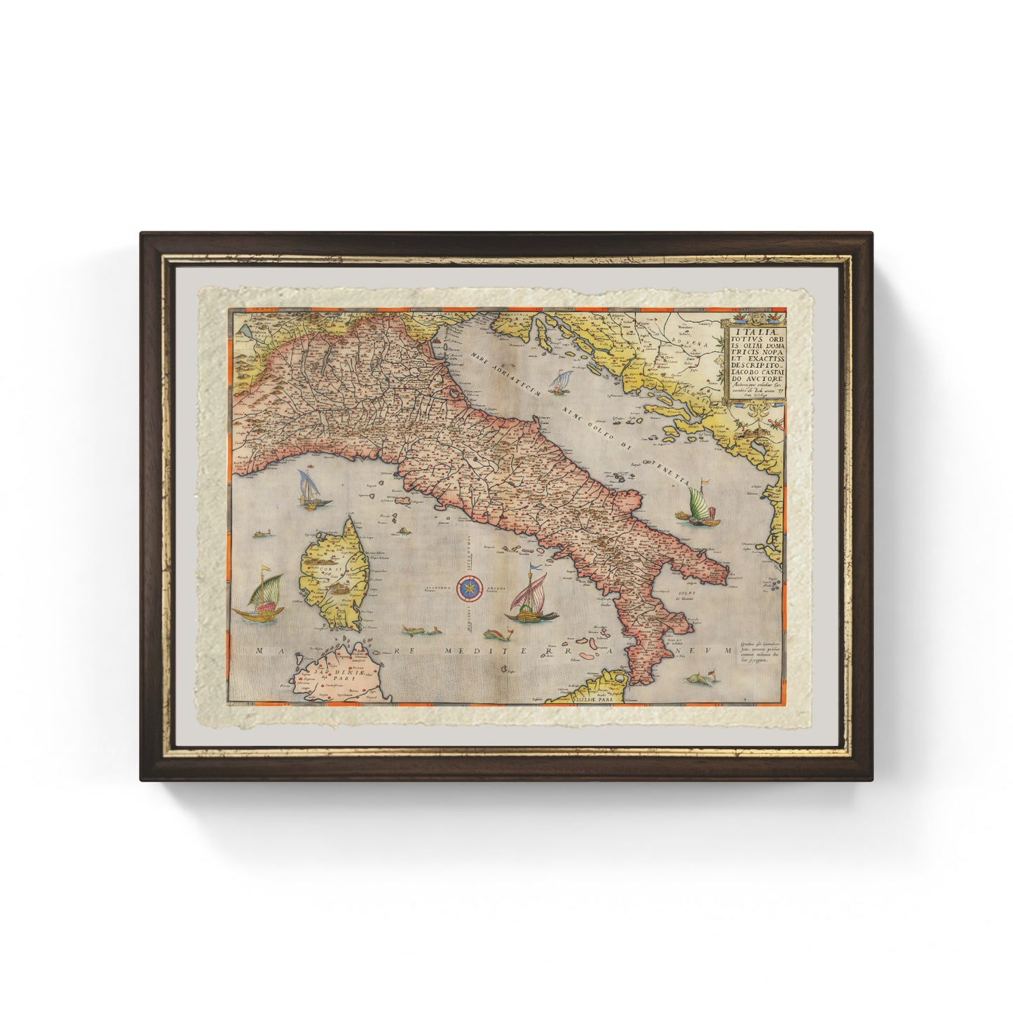 Map of the Italian Territory by Gerard de Jode