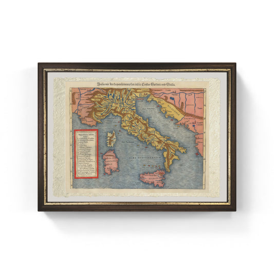 Map of Italy and the Islands by Sebastian Munster