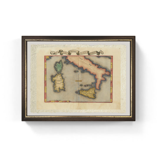 Map of Sicily and Sardinia by Lorenz Fries