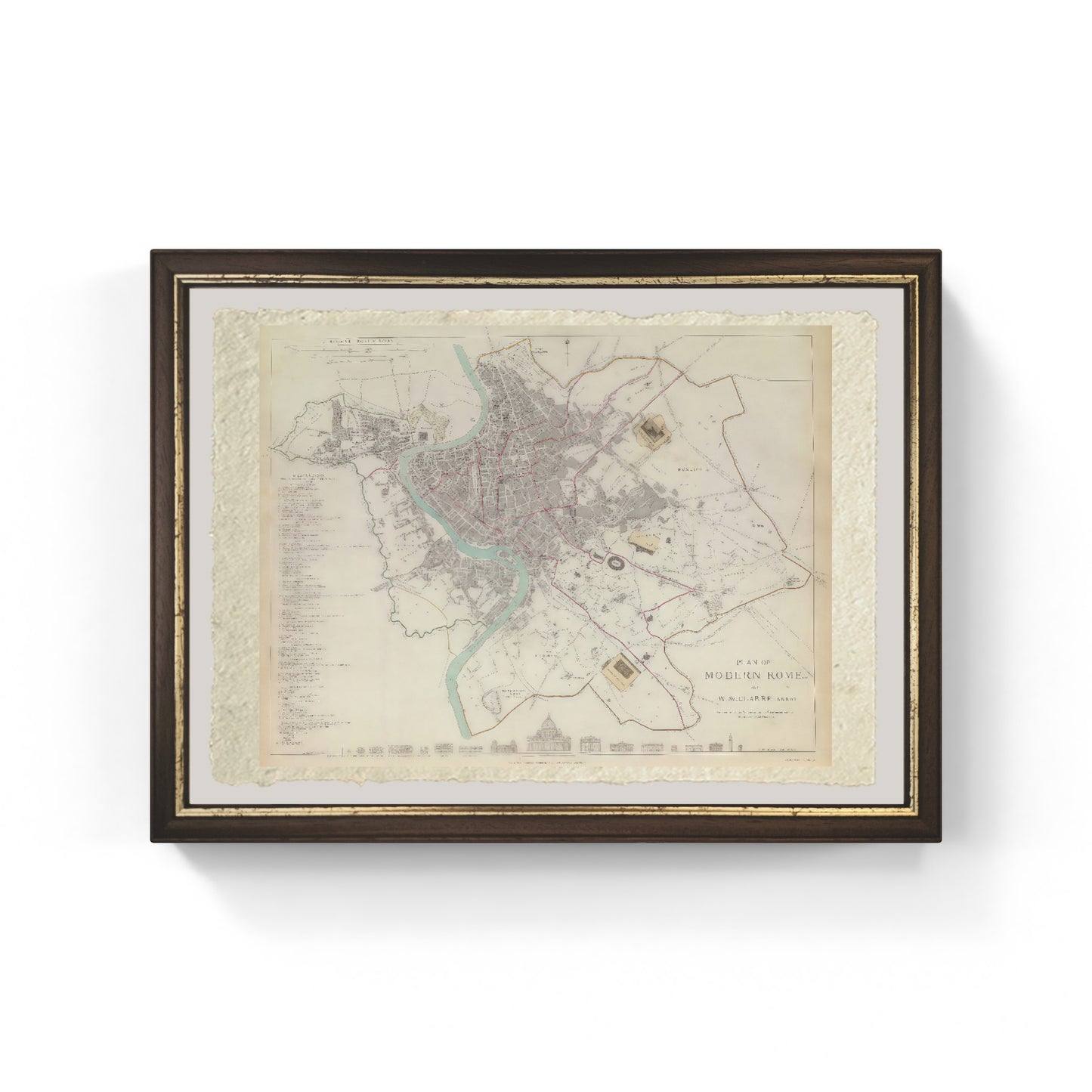 Map of Modern Rome (1830) 