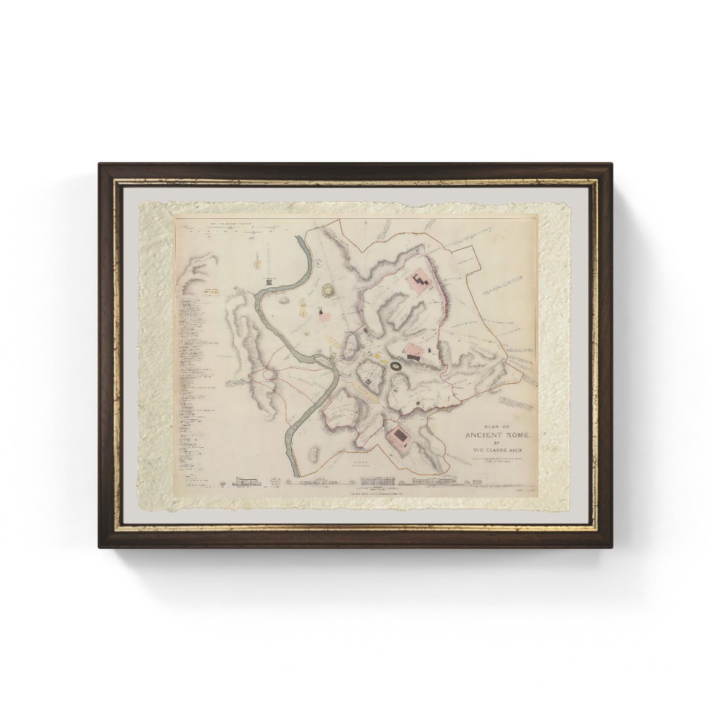 Map of ancient Rome (1830) 