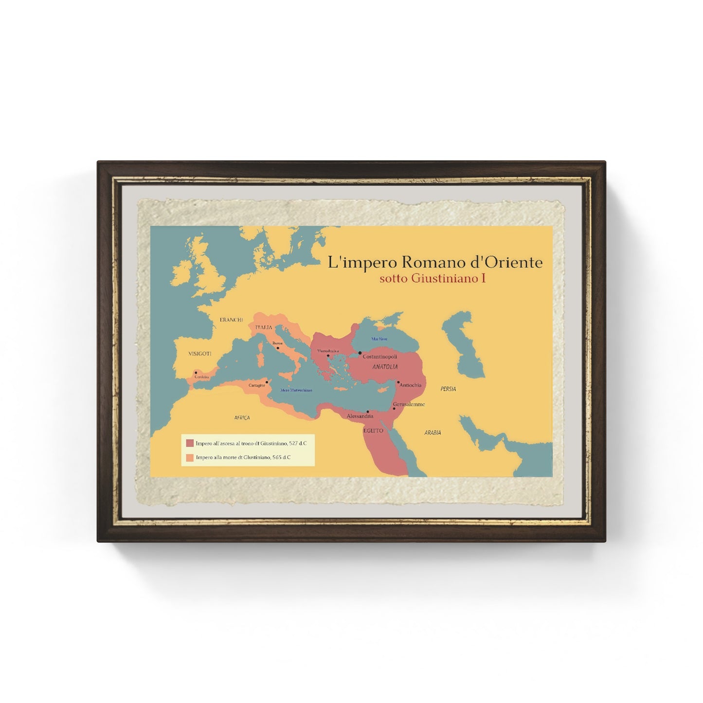 Map of the Eastern Roman Empire under Justinian I