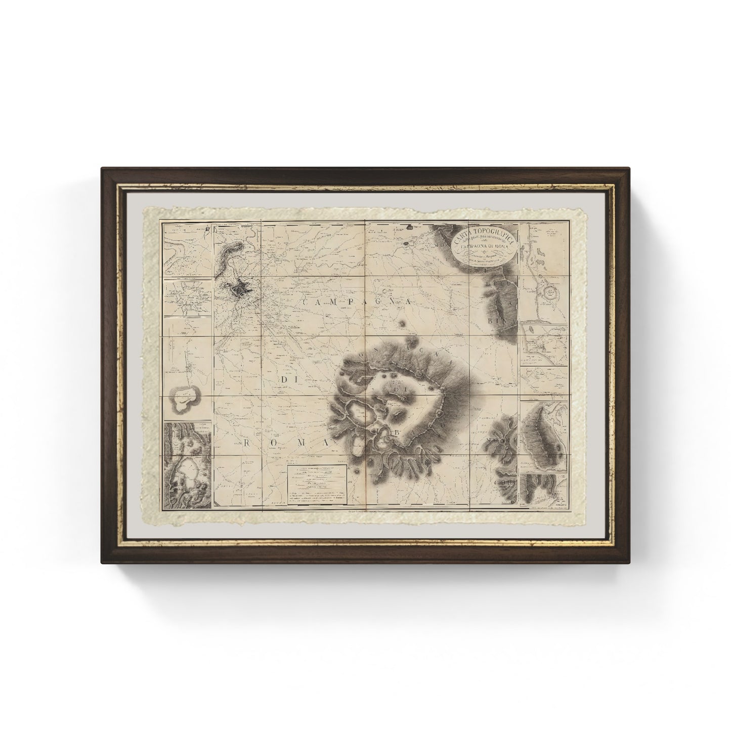 Topographical map of the most interesting part of the Roman Campaign (1827) 
