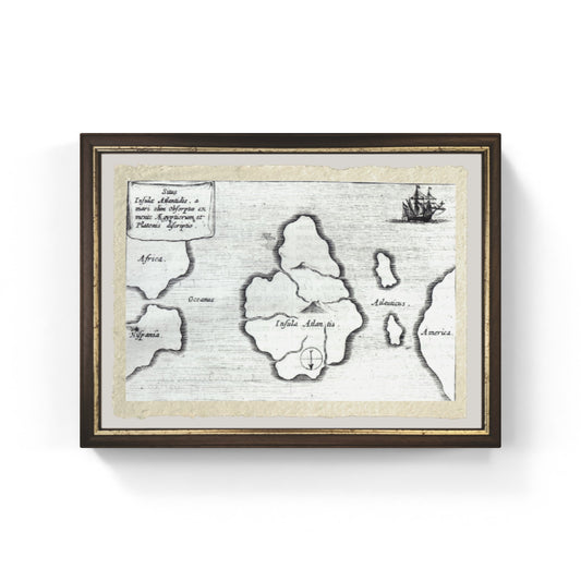 Mappa di Atlantide, da 'Mundus Subterraneus'