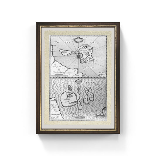 Mappe di Holy Island e Farne Island, Northumberland