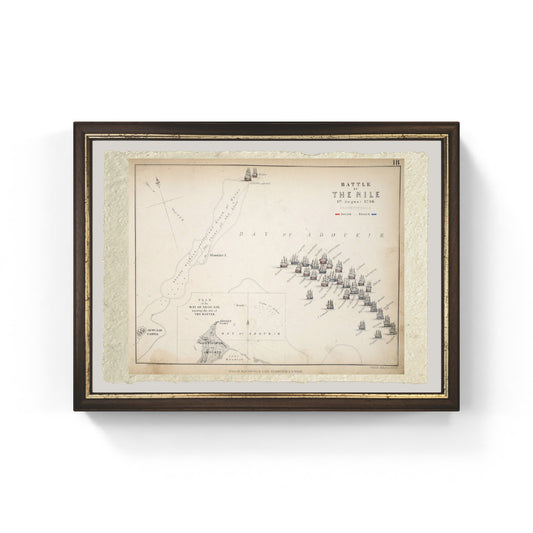 Mappa della Battaglia del Nilo, 1848