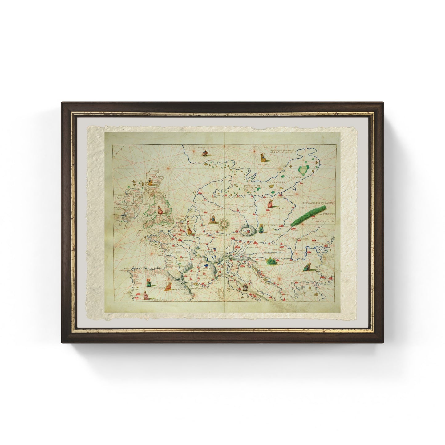 The European Continent, 1553 - Battista Agnese