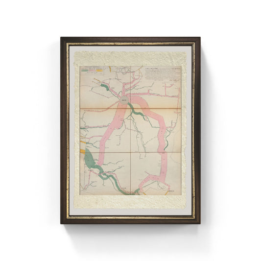 Mappa che rappresenta il tonnellaggio approssimativo di vini e liquori in circolazione in Francia nel 1857, Charles Joseph Minard