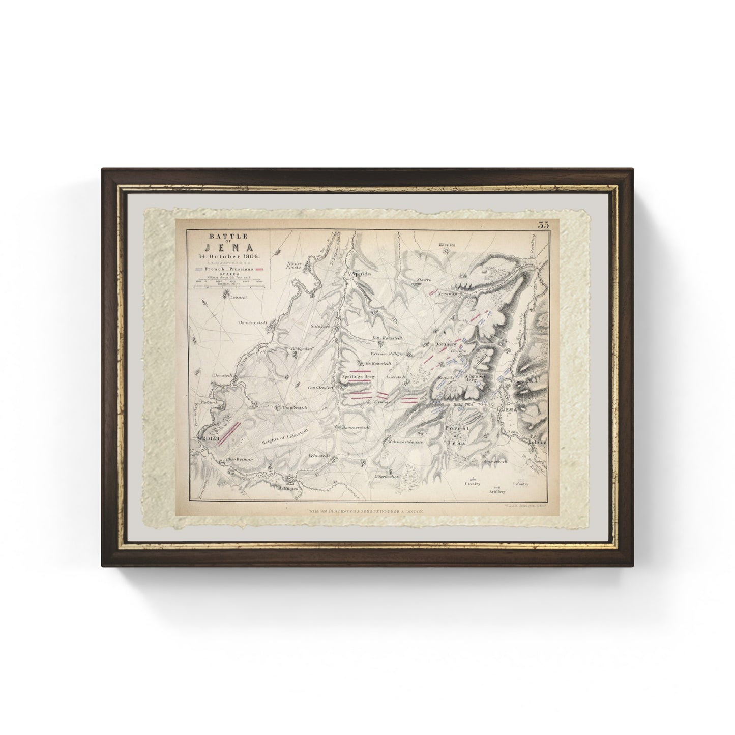 Mappa della Battaglia di Jena - Alexander Keith Johnston