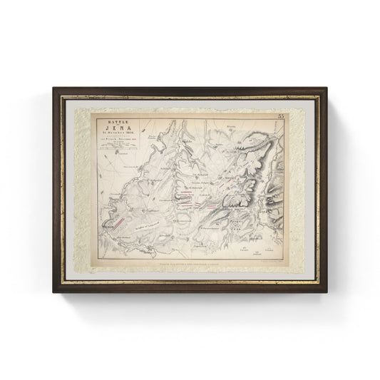 Mappa della Battaglia di Jena, pubblicata da William Blackwood and Sons, Edimburgo e Londra
