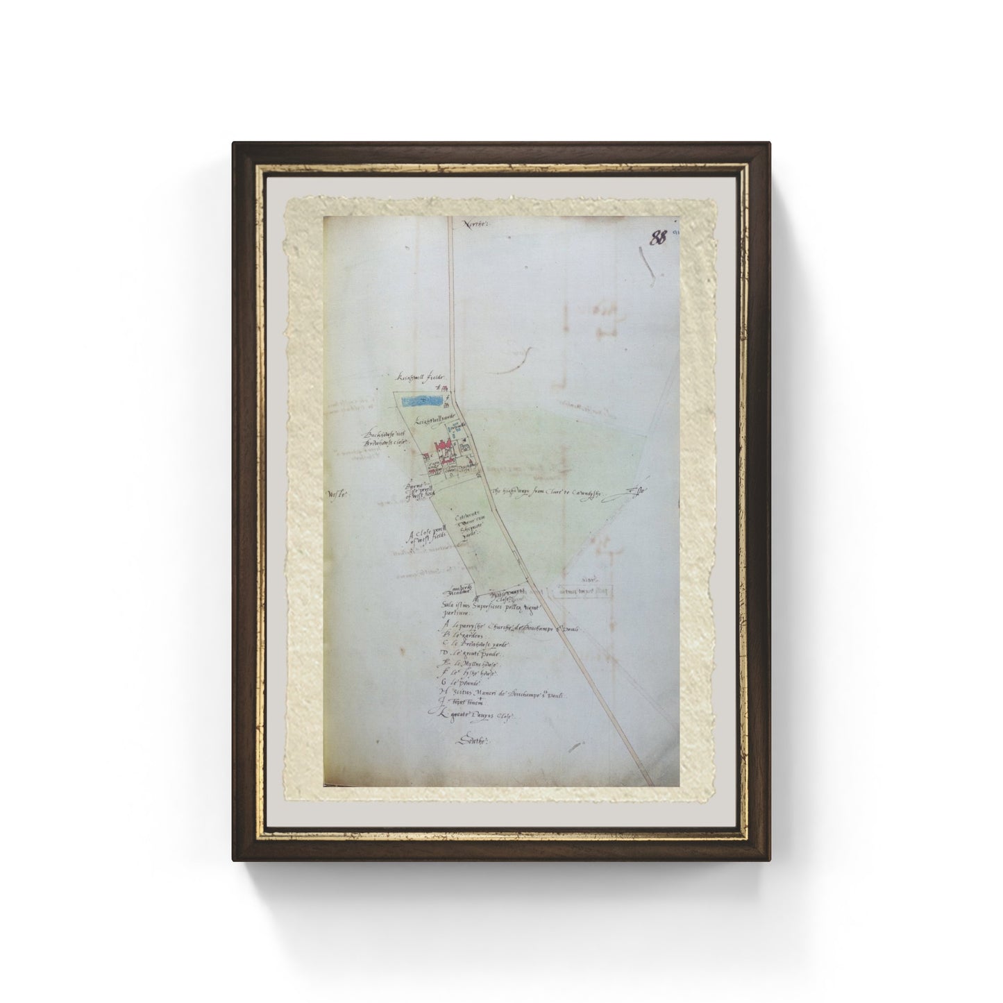 Map of the Village of Belchamp St. Paul, 1576