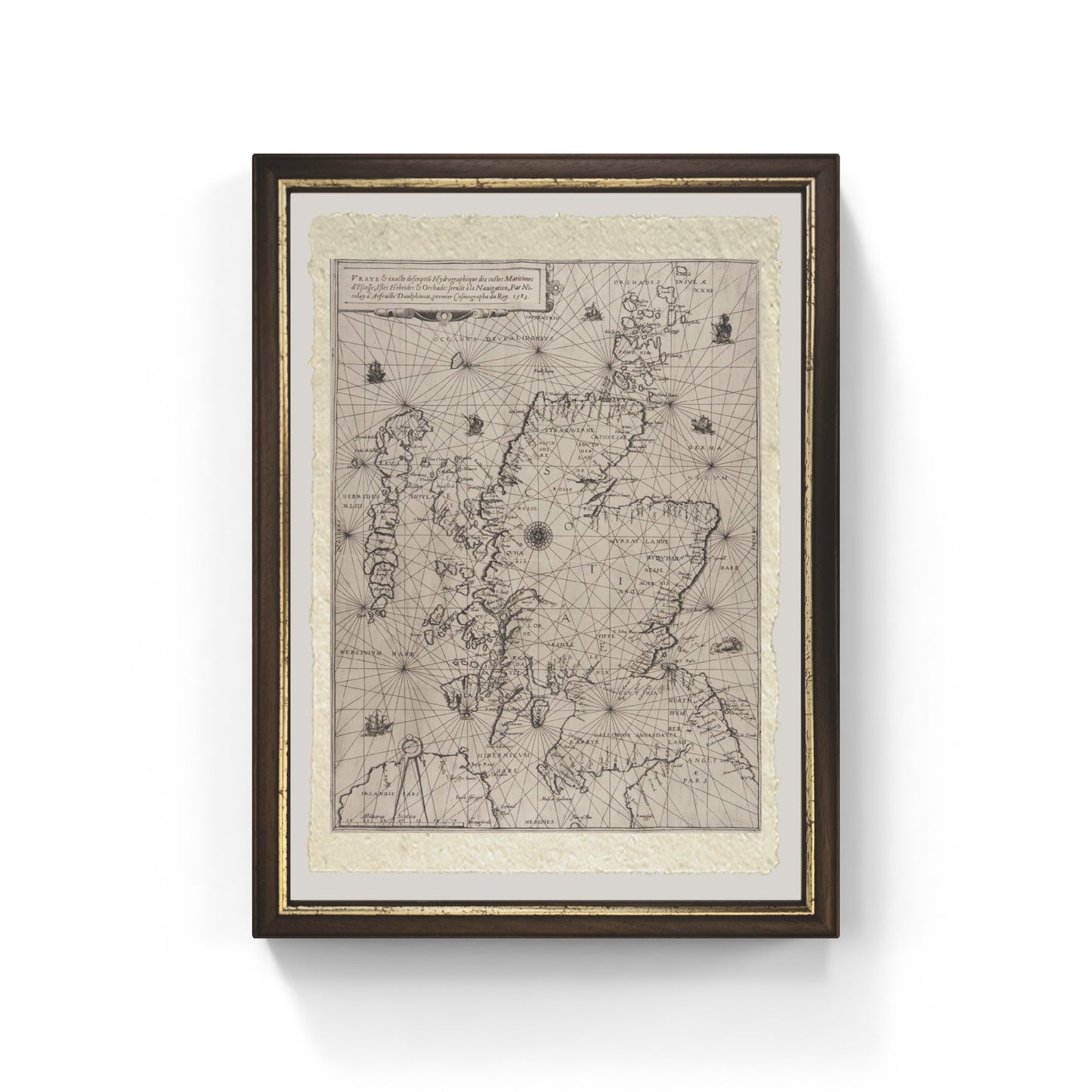 Mappa delle coste di Scozia, Orcadi ed Ebridi