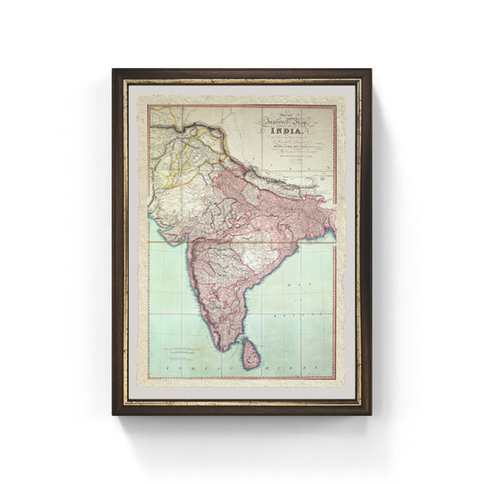 Mappa migliorata dell'India pubblicata a Londra nel 1820