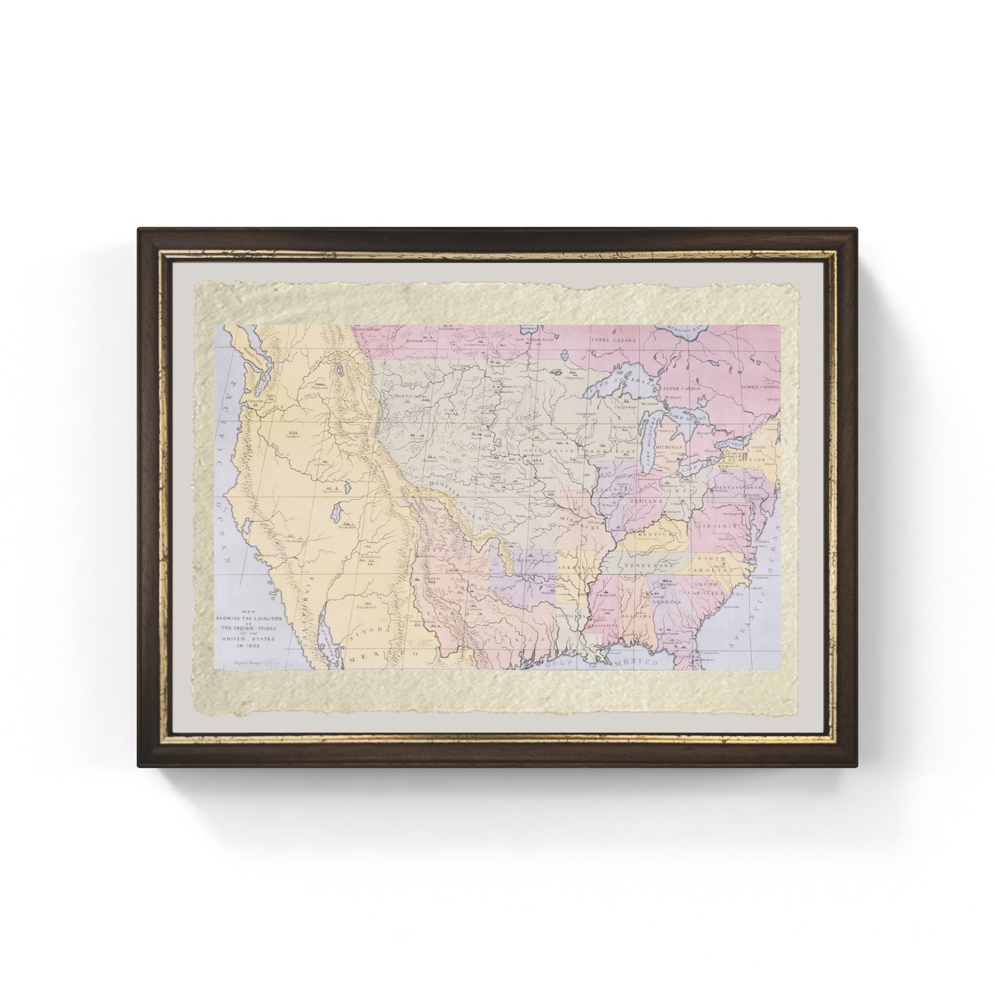 Map of Indian Tribes of the United States in 1833