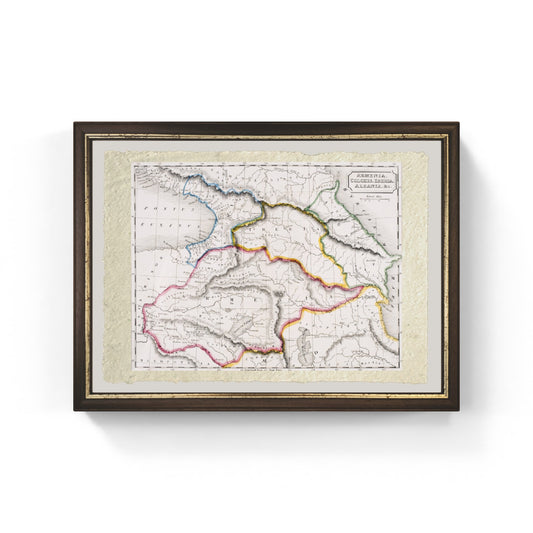Mappa dell'Armenia, Colchide, Iberia e Albania, da 'The Atlas of Ancient Geography', di Samuel Butler, pubblicato a Londra, c.1829