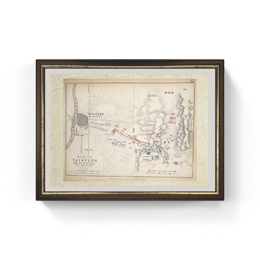 Mappa della battaglia di Talavera, pubblicata da William Blackwood and Sons