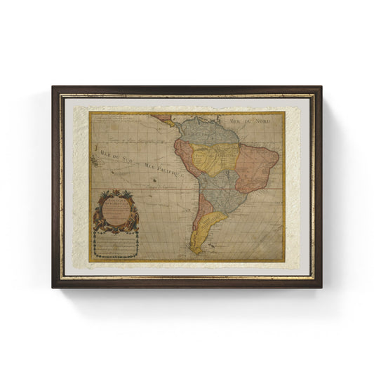 Mappa del Sud America di Guillaume Delisle, pubblicata nel 1700, Parigi 