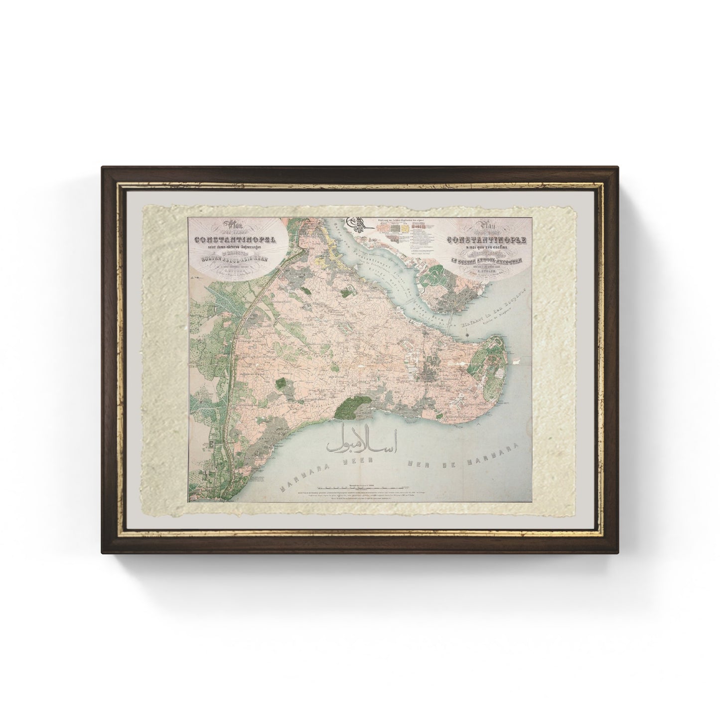 Mappa di Costantinopoli e aree circostanti, 1855-63 di C. Stolpe