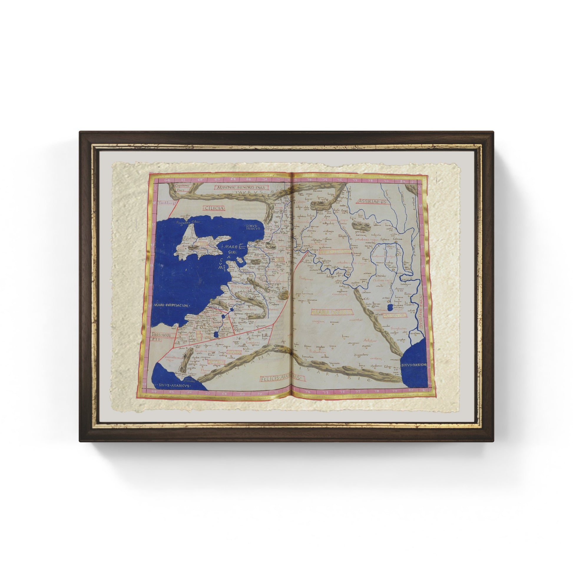Mappa della Fenicia, Mesopotamia e Babilonia, Tolomeo
