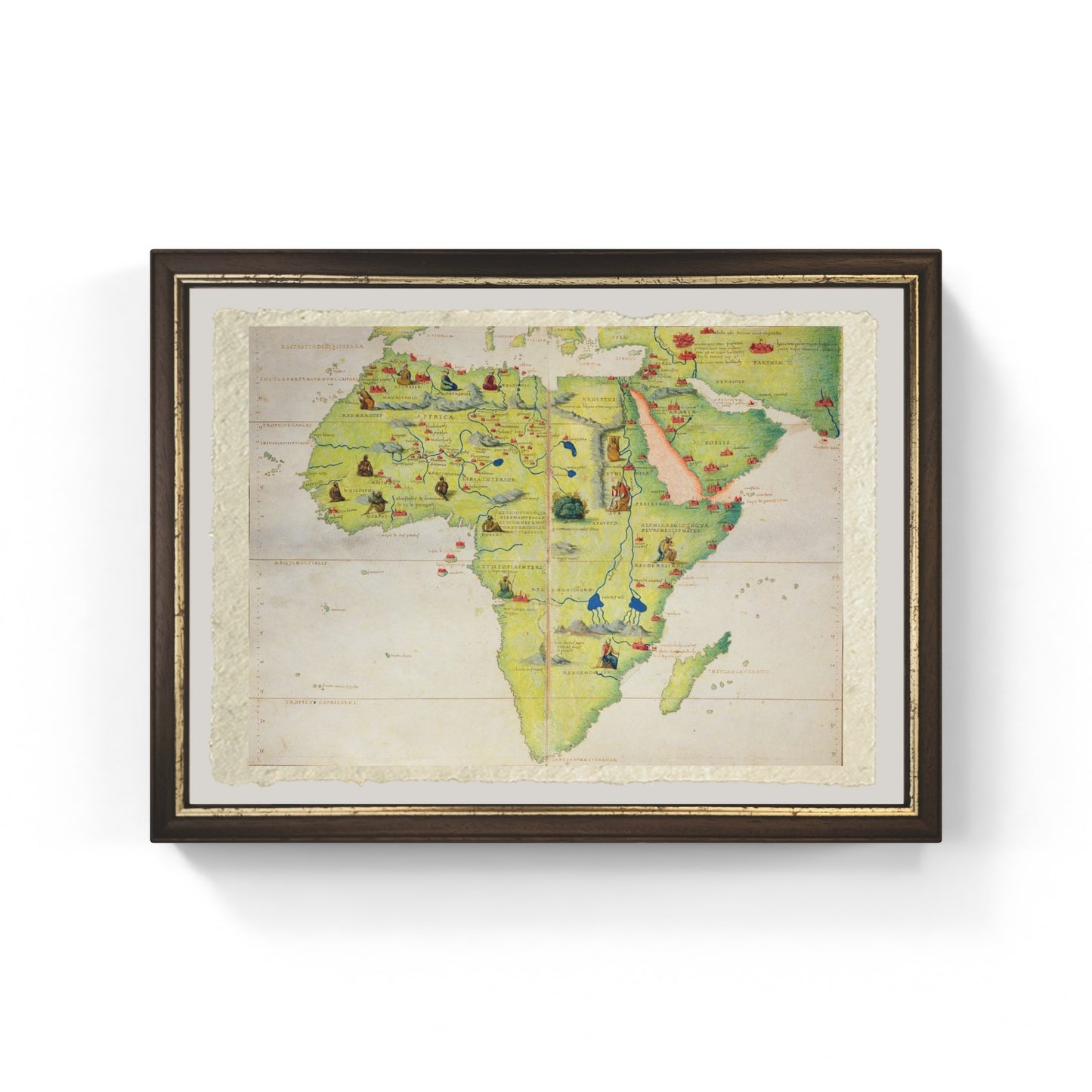 Il continente africano, 1553, Battista Agnese
