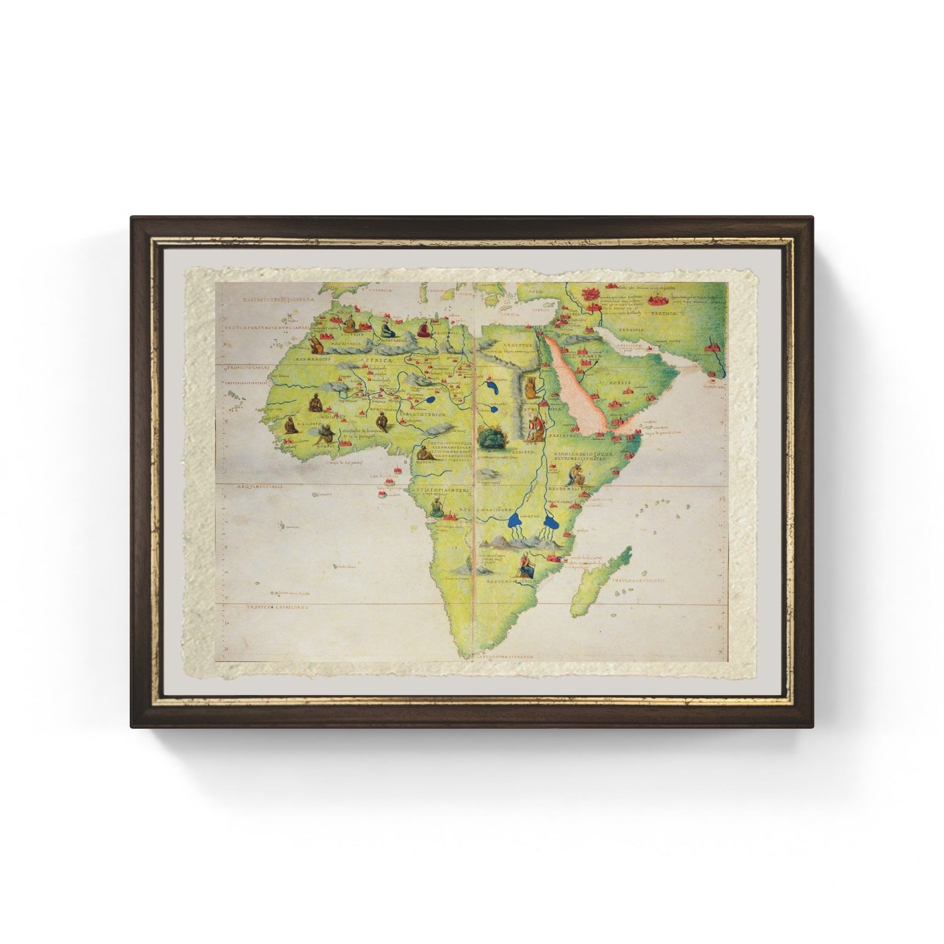Il continente africano, 1553, Battista Agnese