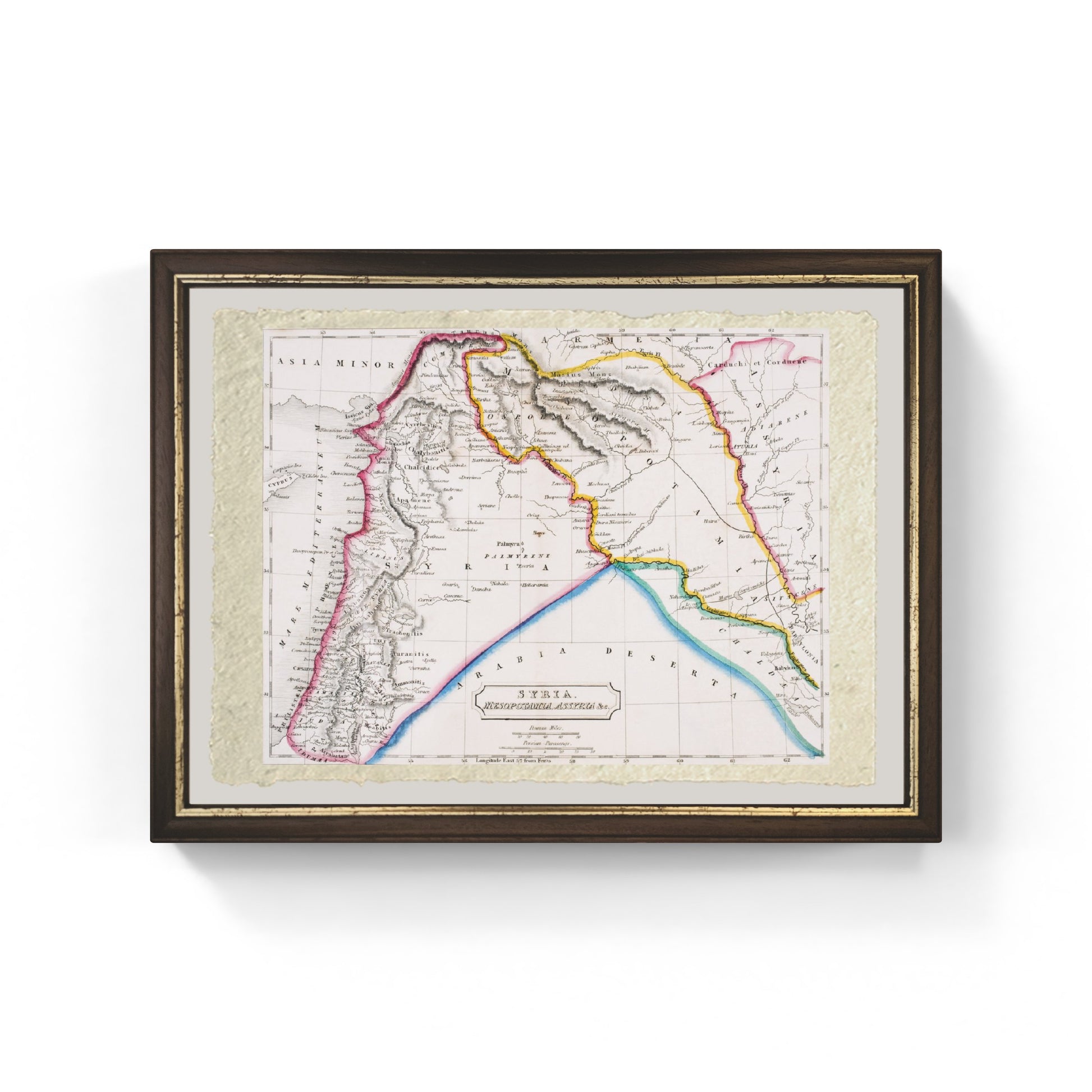 Mappa della Siria, Mesopotamia, Assiria c.1829