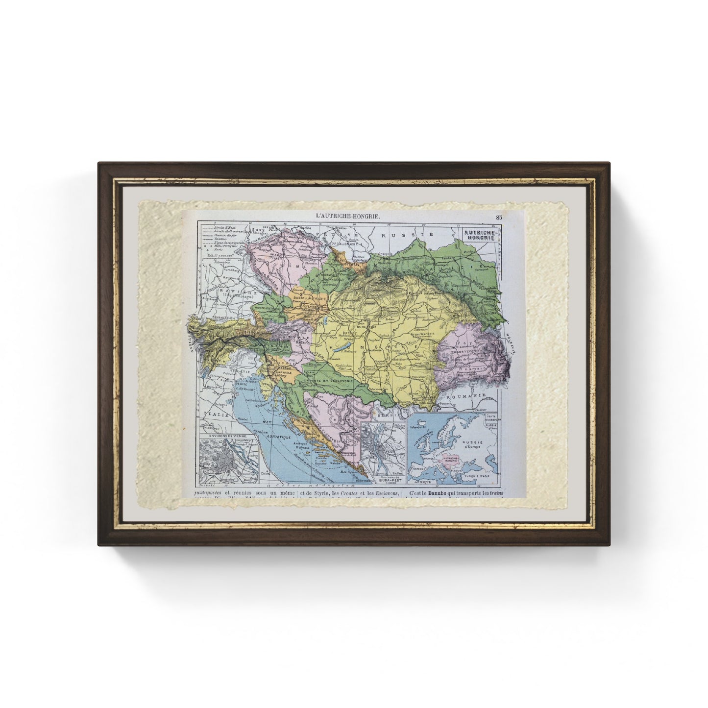Mappa dell'impero austro-ungarico, 1905