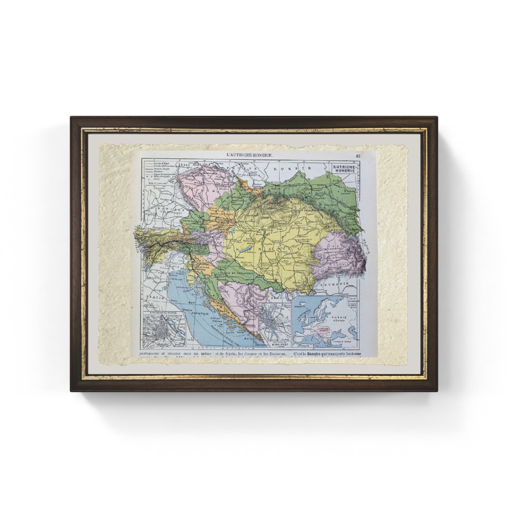 Mappa dell'impero austro-ungarico, 1905