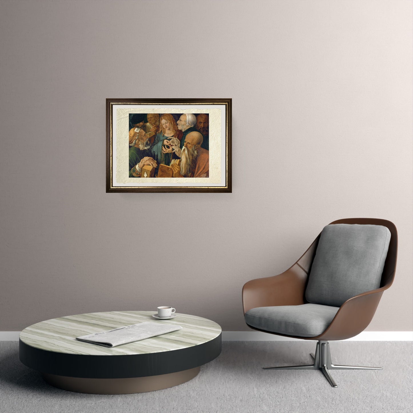 Cristo dodicenne tra i dottori - Albrecht Dürer su pregiata carta Amalfi