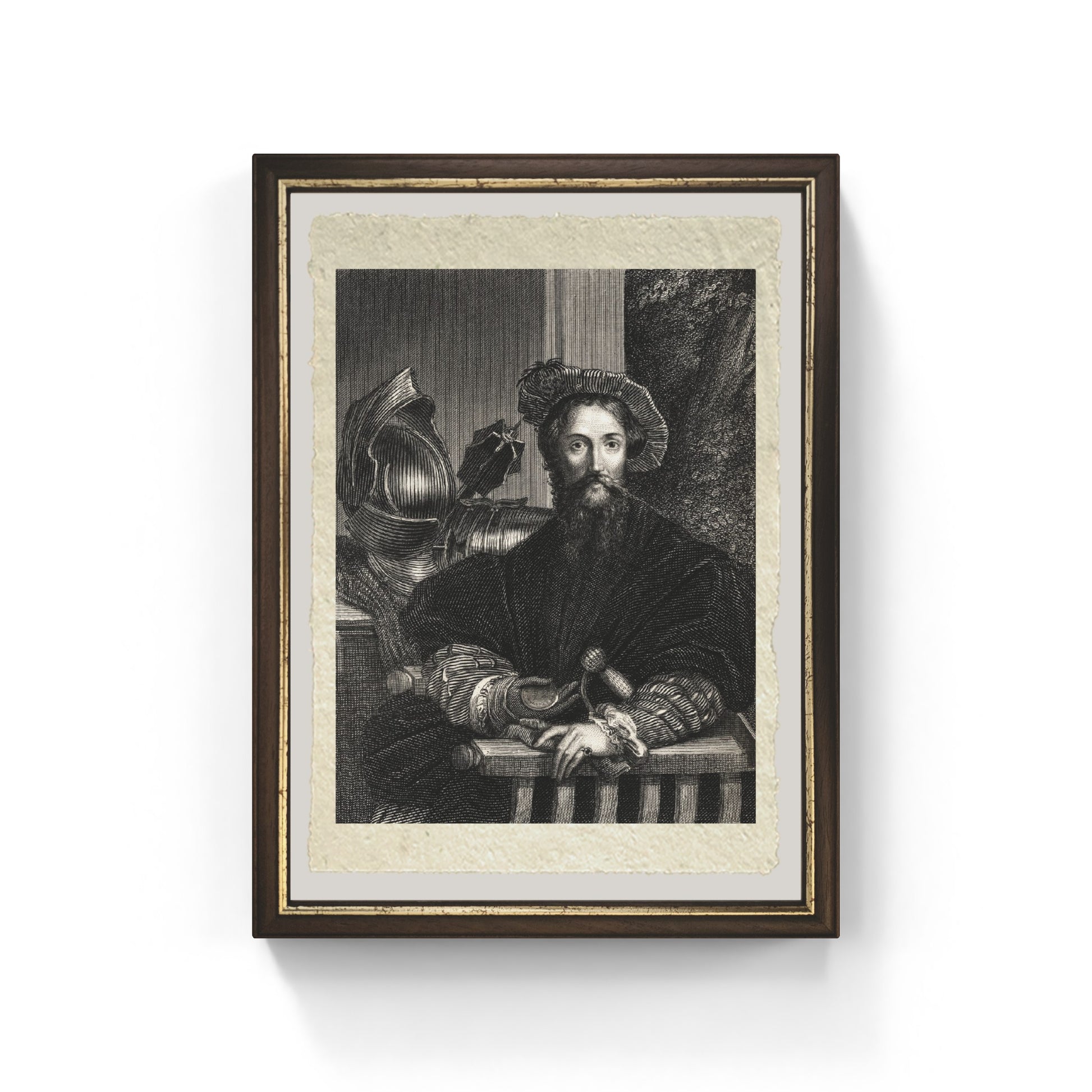 Cristoforo Colombo (1451-1506) di Parmigianino su carta Amalfi