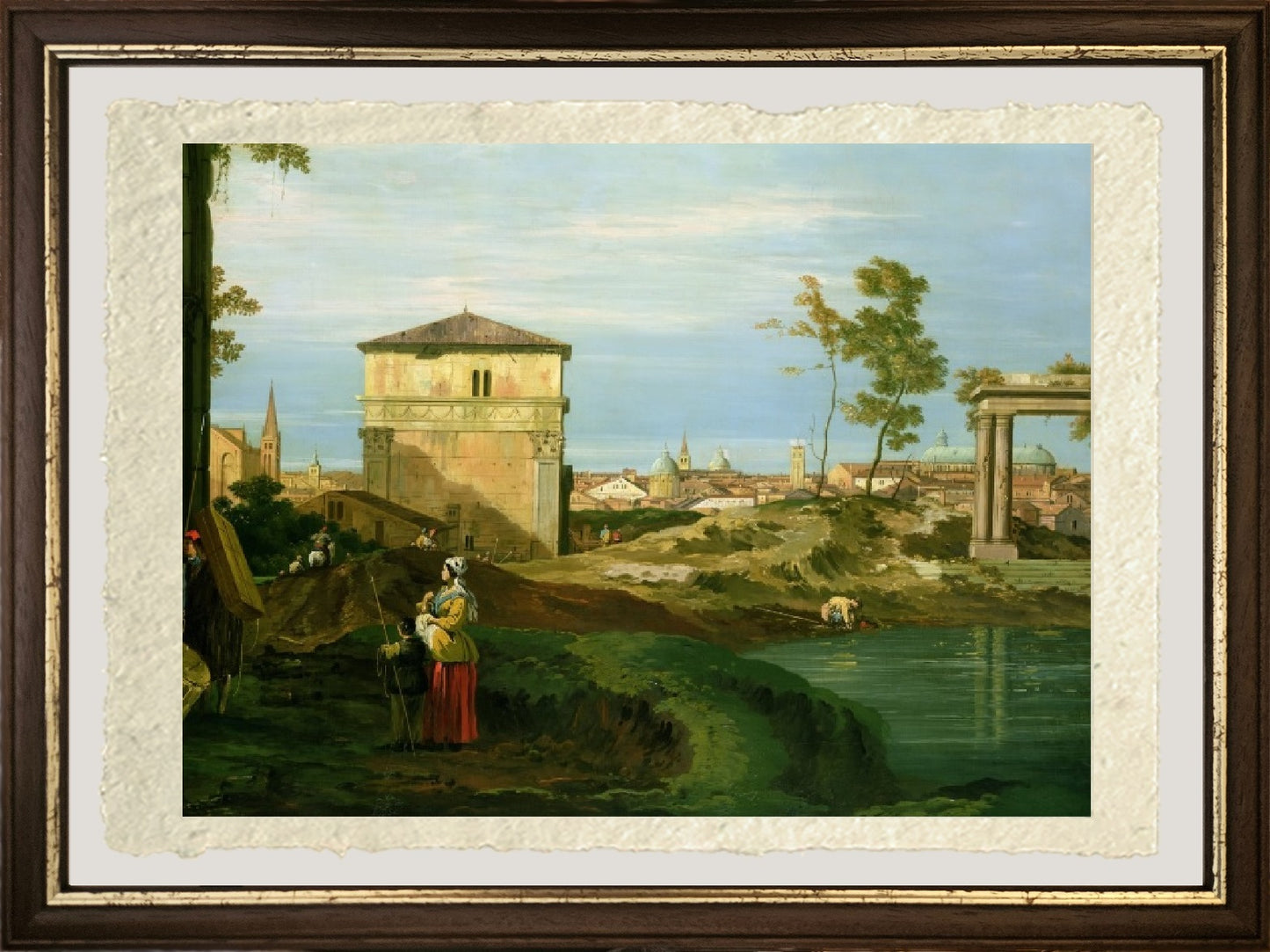 Dettaglio di "Capriccio con motivi da Padova" - Giovanni Antonio Canal detto Canaletto