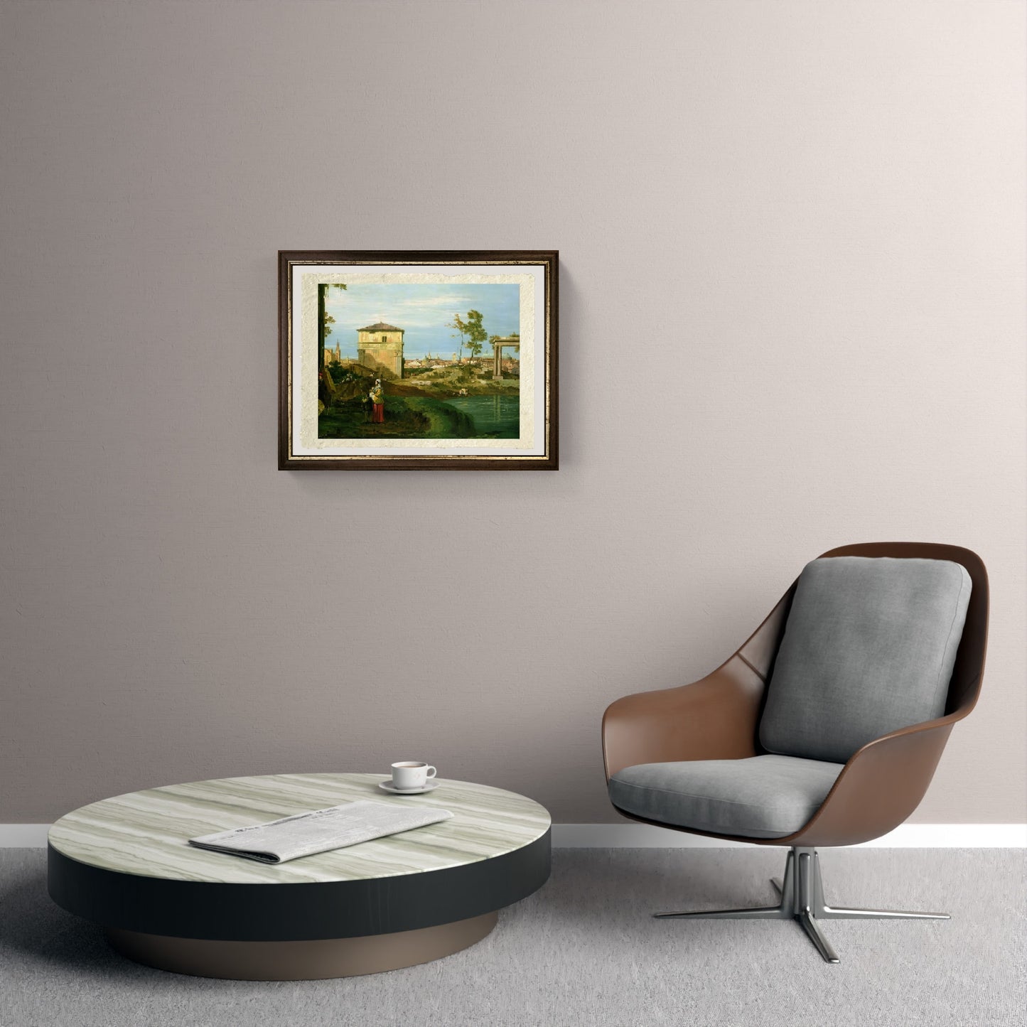 Dettaglio di "Capriccio con motivi da Padova" - Giovanni Antonio Canal detto Canaletto