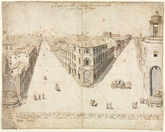 View of Rome with St. Peter's and Castel Sant' Angelo in the Distance, 1685 - Gaspare Vanvitelli - Gaspar van Wittel